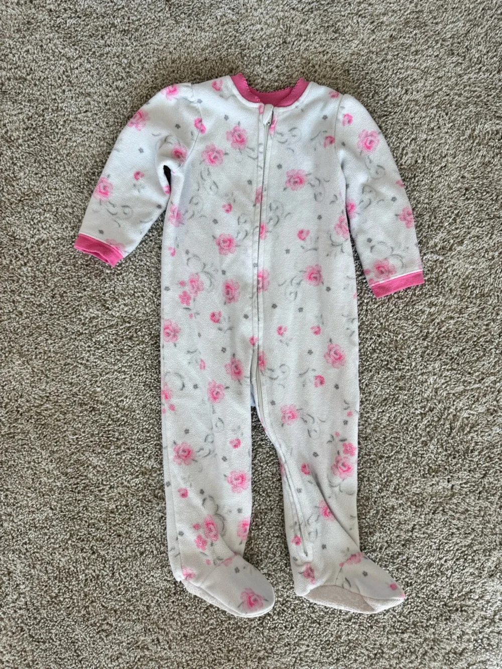 Baby Girl Fleece Footed Pajamas Bundle 18 Months Fleece Footed One-Piece Outfit